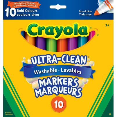 Crayola Ultra-Clean Washable Broad Line Markers Bold Colours