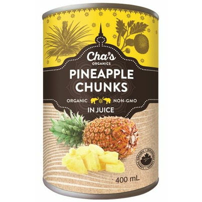 Cha's Organics Pineapple Chunks In Juice