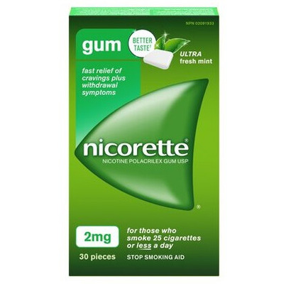 Nicorette Nicotine Gum Ultra Fresh Mint 2mg