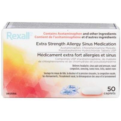 Rexall Extra Strength Allergy Sinus Medication