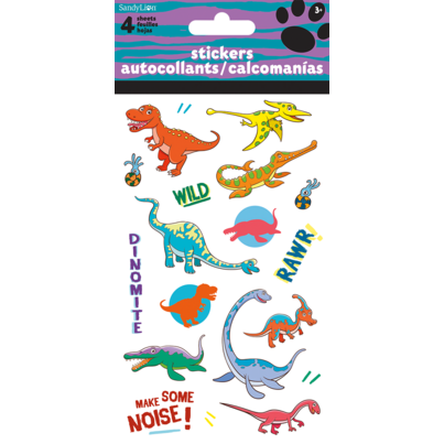 Trends Dinosaurs 4 Sheet Stickers
