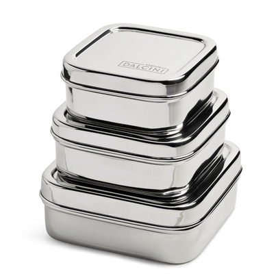 DALCINI Stainless Steel Square Containers