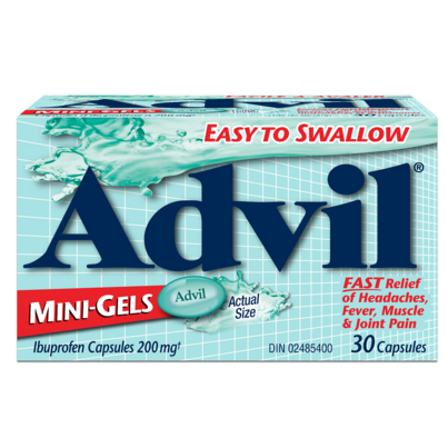 Advil Mini-Gels Ibuprofen 200mg 30 Capsules