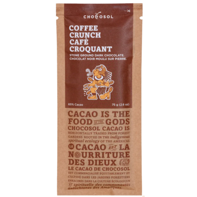 Chocosol Coffee Crunch 65% Cacao Chocolate Bar