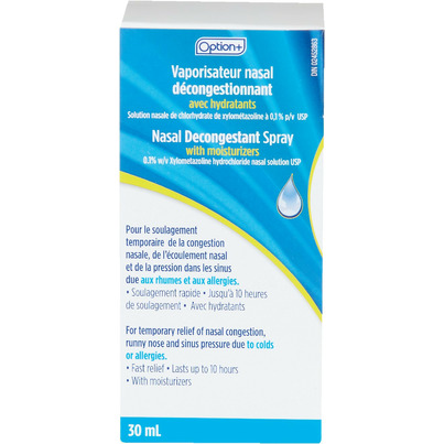 Option+ Nasal Decongestant Spray With Moisturizers