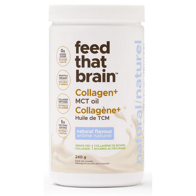 Feed That Brain Collagen + MCT  Drink Mix Powder Natural