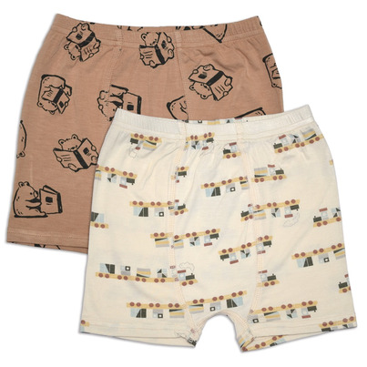 Silkberry Baby Underwear Shorts Pack Story Book Bear & All Aboard Print