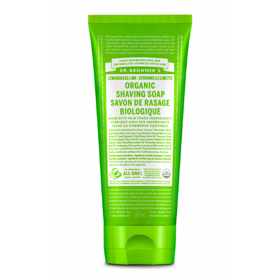 Dr. Bronner's Organic Shaving Soap Lemongrass Lime