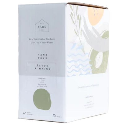 The Bare Home Hand Soap Refill Box Bergamot + Lime