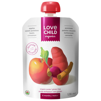 Love Child Organics Pouch Apples, Sweet Potatoes, Beets & Cinnamon