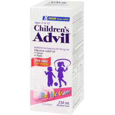 Children's Advil Suspension Dye-Free Bubble Gum