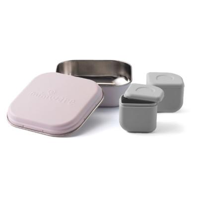 Miniware GrowBento Lunch Set Cotton Candy And Grey