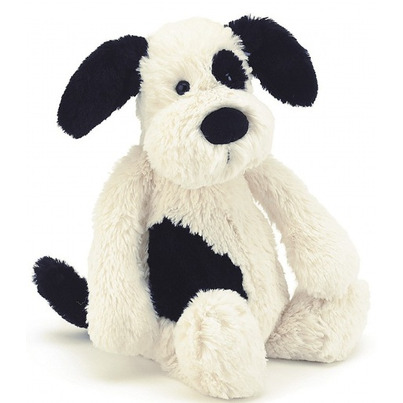 Jellycat Bashful Black & Cream Puppy Medium