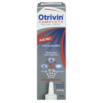 Otrivin Complete Cold & Allergy Decongestant Nasal Spray