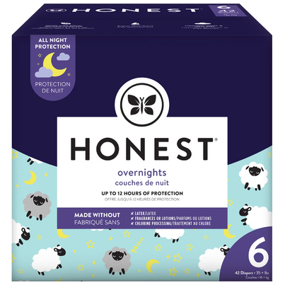 The Honest Company Overnight Diapers Club Pack Sleepy Sheep