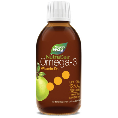 NutraSea +D Omega-3 Liquid With Vitamin D Crisp Apple