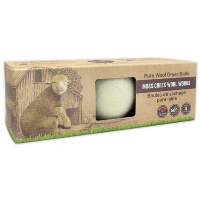 Moss Creek Wool Works Pure Wool Dryer Balls In Natural