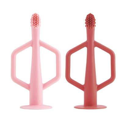 Tiny Twinkle Silicone Toothbrush Pack Rose And Burgundy