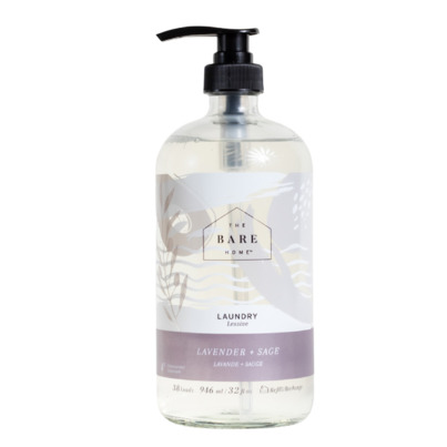The Bare Home Glass Bottle Laundry Lavender + Sage