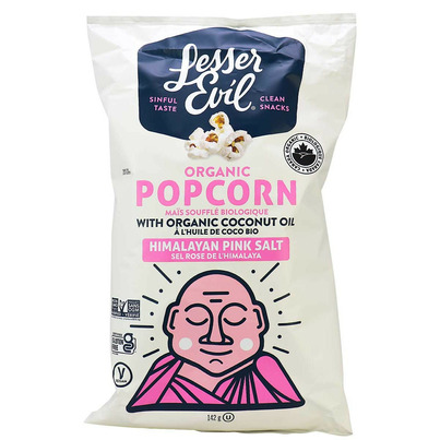 LesserEvil Organic Popcorn Himalayan Pink Salt