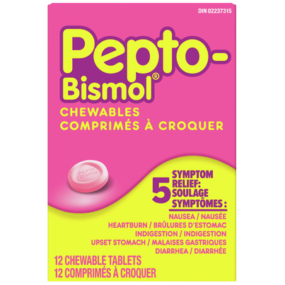 Pepto-Bismol 5 Symptom Relief Chewable Tablet