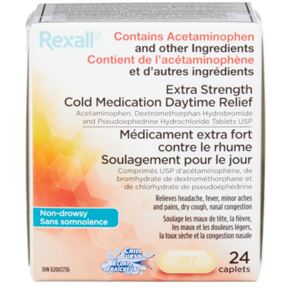 Rexall Extra Strength Cold Medication Daytime Relief