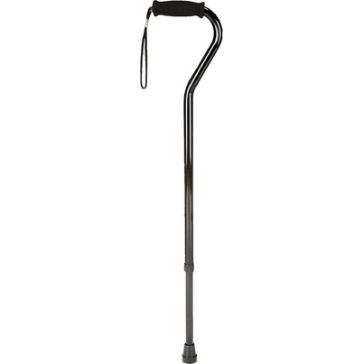 Option+ Aluminum Cane Offset Handle Black