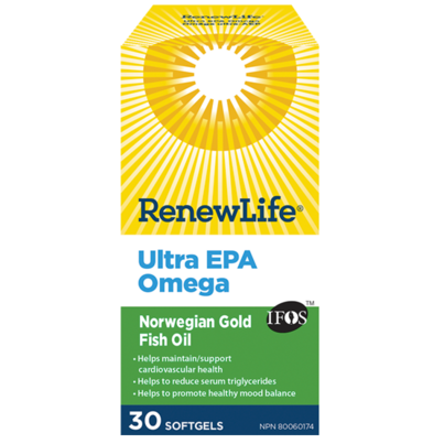 Renew Life Ultra EPA Norwegian Gold Fish Oil And Omega 3's