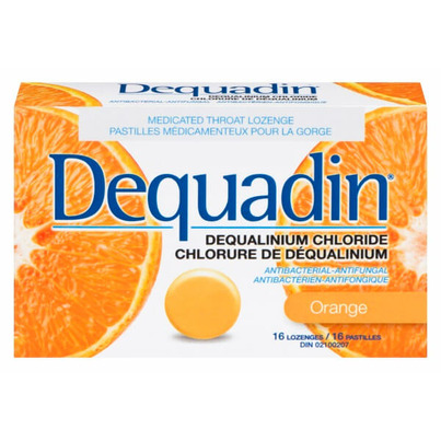 Dequadin Dequalinium Chloride Orange Lozenges