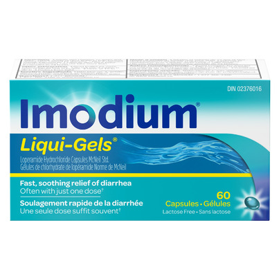 Imodium Liqui-Gels Fast Relief Of Diarrhea With Loperamide Hydrochloride