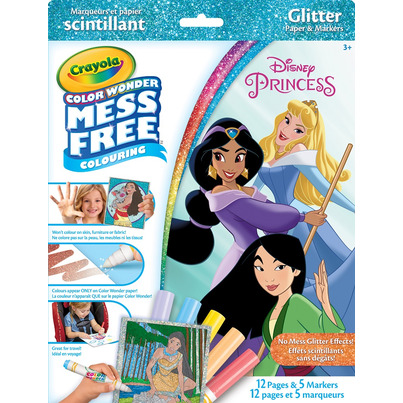 Crayola Colour Wonder Mess Free Glitter Kit Disney Princess