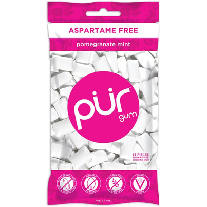 PUR Sugar-Free Pomegranate Mint Gum Bag