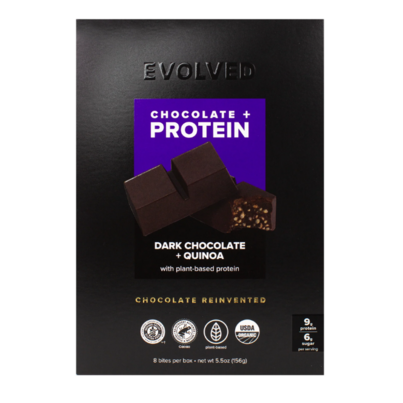Evolved Chocolate+ Protein Bites Dark Chocolate Quinoa