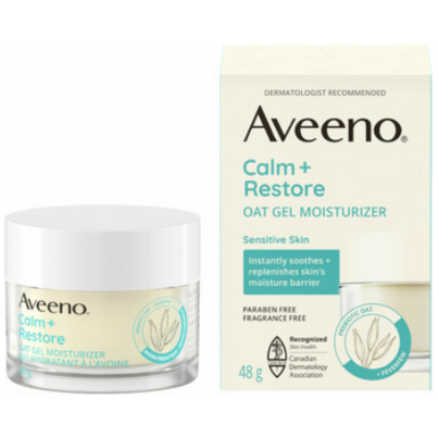 Aveeno Calm+Restore Oat Gel Face Moisturizer For Sensitive Skin