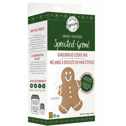 Second Spring Sprouted Foods Organic Gingerbread Cookie Mix