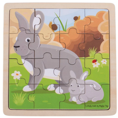 Bigjigs Toys Rabbit & Kitten Puzzle