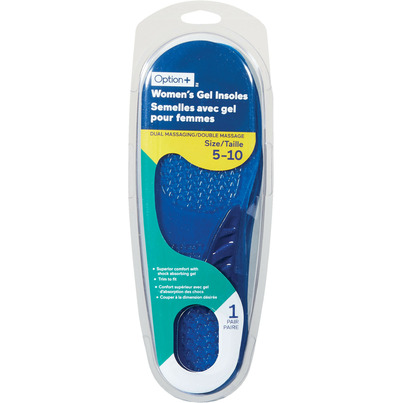 Option+ Women's Gel Insoles Dual Massaging