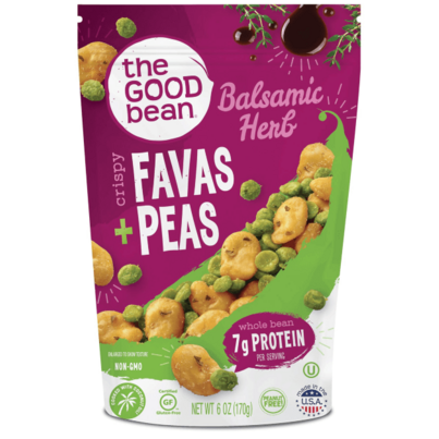 The Good Bean Balsamic Herb Crispy Favas + Peas