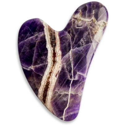 Happy Amethyst Gua Sha Heart