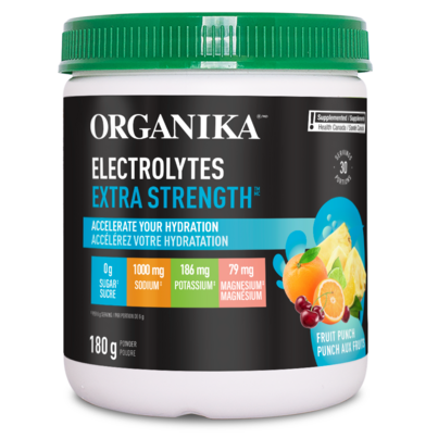 Organika Electrolyte Extra Strength Powder Fruit Punch