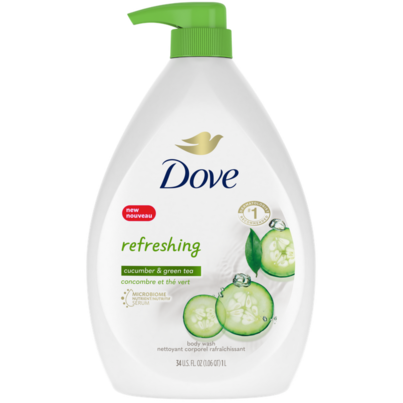 Dove Refreshing Body Wash With Pump Cucumber & Green Tea