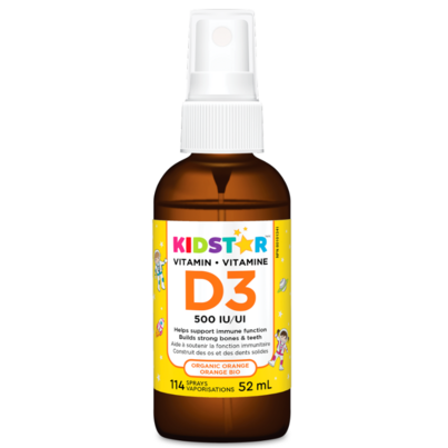 KidStar Nutrients Vitamin D3 Spray Organic Orange