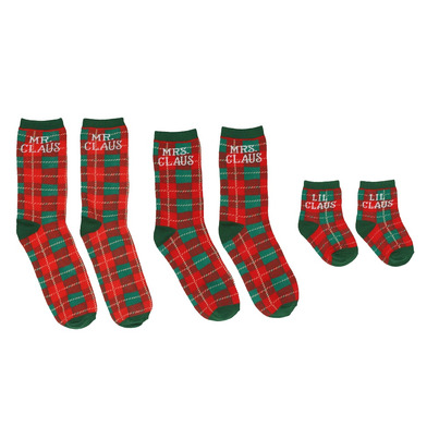 Pearhead Family Christmas Plaid Sock Set