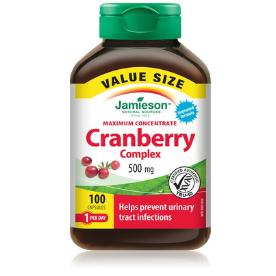 Jamieson Maximum Concentrate Cranberry Complex 500 Mg Value Size