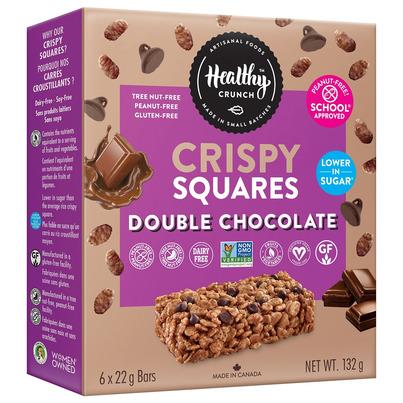 Healthy Crunch Rice Crispy Squares Double Chocolate