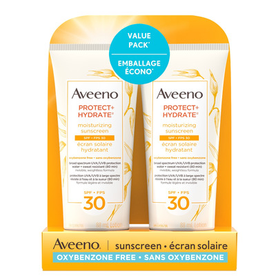 Aveeno Protect And Hydrate Face & Body Sunscreen SPF 30 Duo Pack