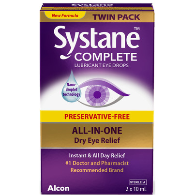 Systane Complete Preservative-Free Eye Drops Twin Pack