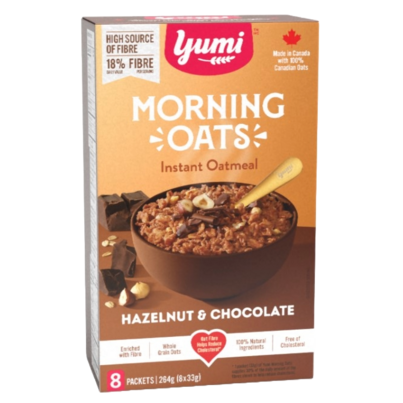 Yumi Organics Instant Oatmeal Morning Oats Chocolate & Hazelnut