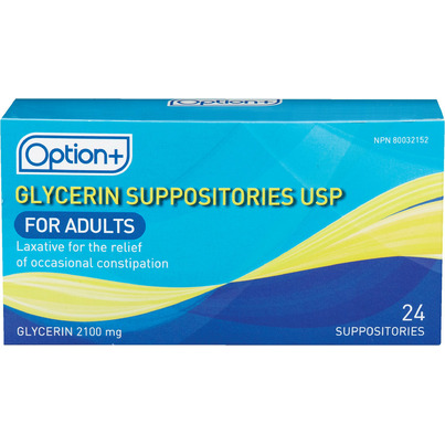 Option+ Glycerin Suppositories USP