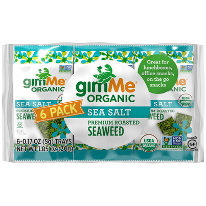 GimMe Organic Roasted Seaweed Snack Pack Sea Salt